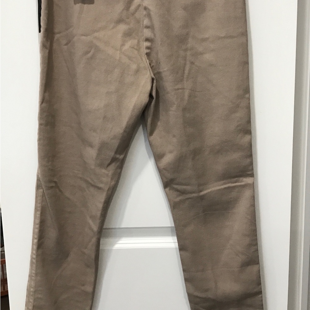 Tan Straight-Leg Pants - Picture 2 of 3